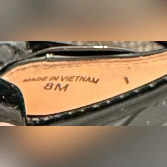 KATE SPADE Black Patent Leather ~ Size 8 ~ Women’s Slip On Flat Shoes With Bow - Picture 14 of 14